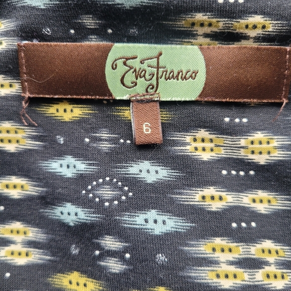 Eva Franco Printed Dress With Belt Detail, VGUC, Size 6 - Picture 6 of 7